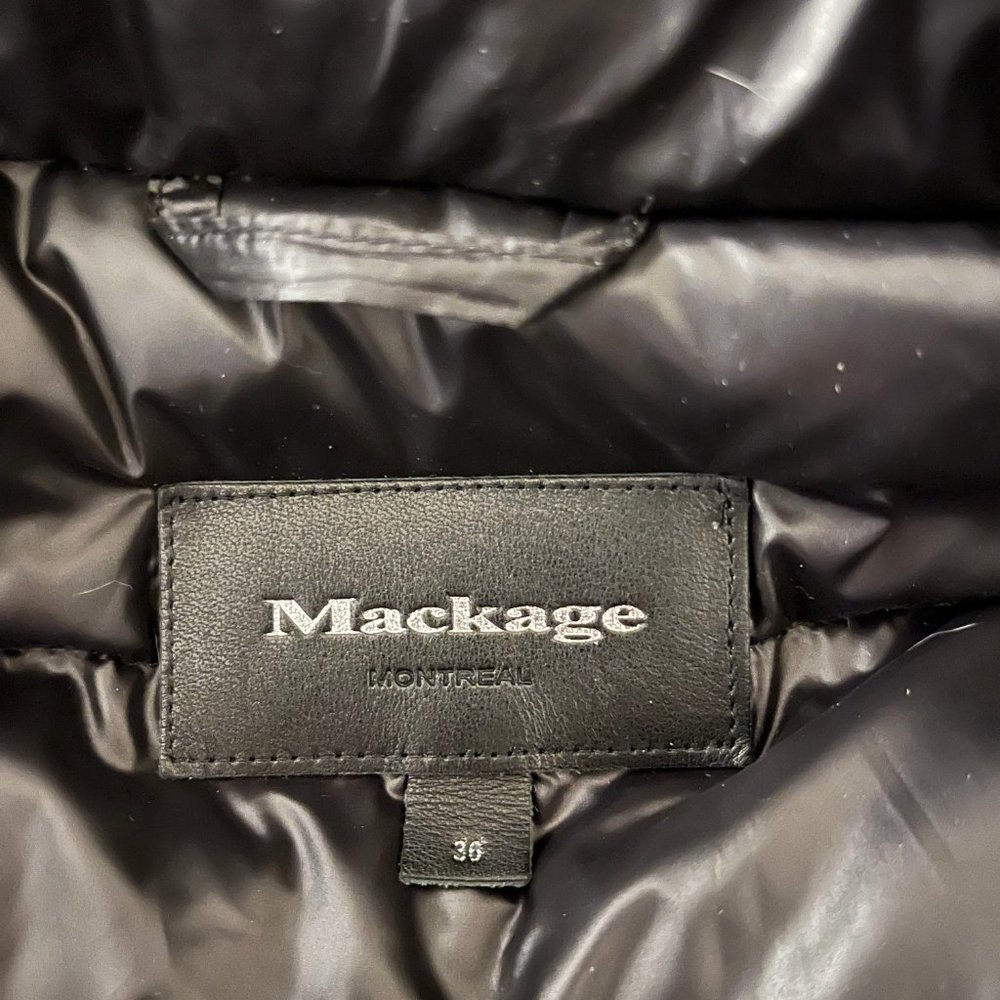 Mackage Black Hooded Down Parka with Removable Down Liner - Picture 7 of 8